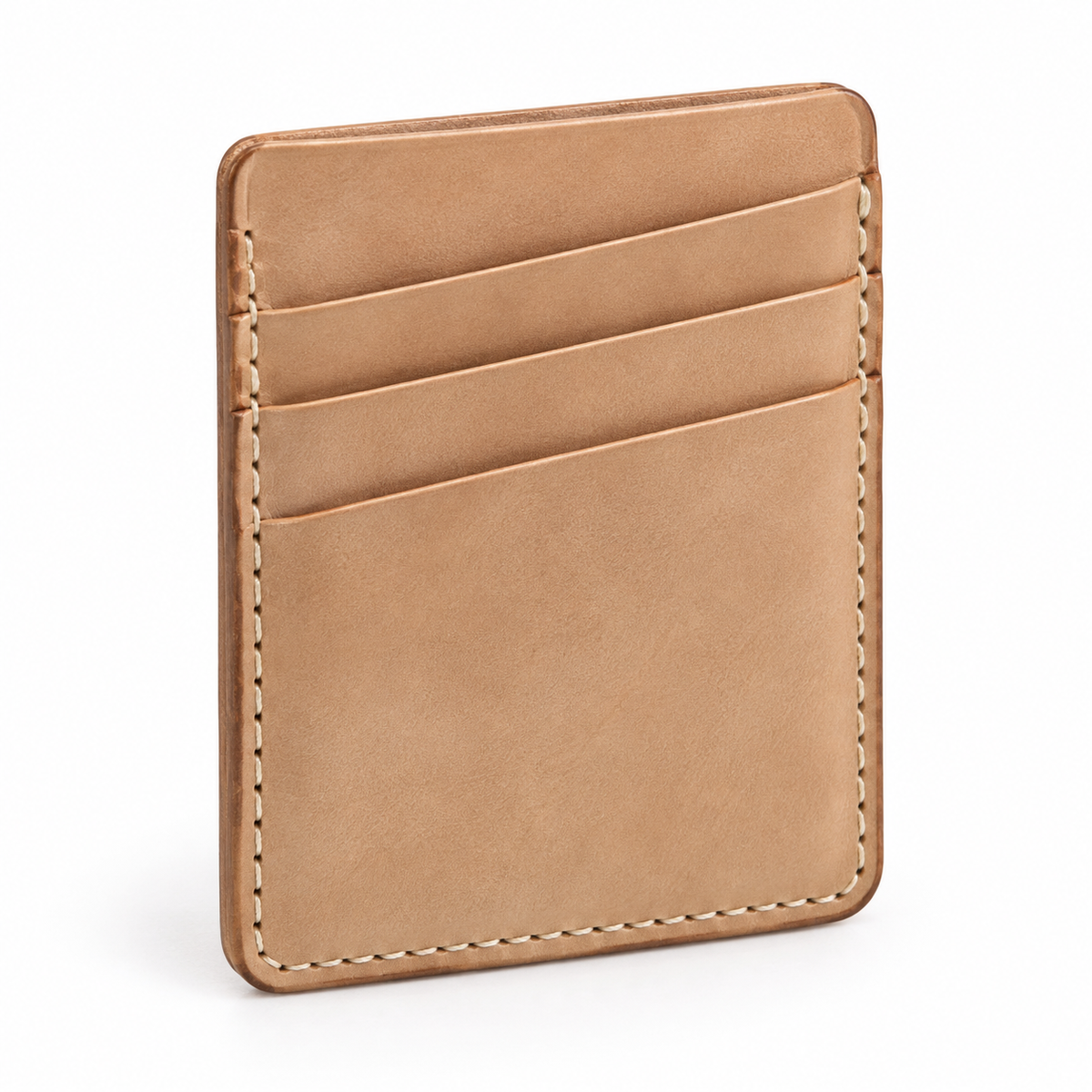 Stepped Pull-Tab Card Wallet - front view, empty